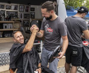Friseur Nico Wolfram bei der Tour de France