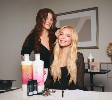 Promi-Friseurin Tracey Cunningham und Hollywood-Schauspielerin Lindsay Lohan