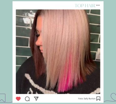 Safy Bs Neapolitan Hair Das Foto zeigt den Neapolitan Hair Trend an den Haaren einer jungen Frau.