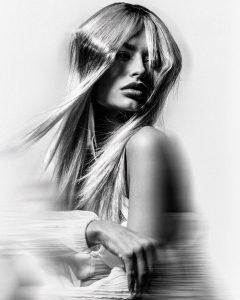 Kantig gestylter Langhaar-Look aus der Kollektion "Spiritual Sisters" von Anne Veck