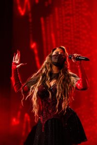 Eurovision Wien 2026 24 First-Semi-Final-Auftritt: FELICIA singt ‚My System‘ für Schweden im ersten Halbfinale des Eurovision Song Contest in der Wiener Stadthalle in Wien (11. Mai 2026)