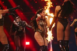 Eurovision Wien 2026 4 Grand-Final-Performance: Sarah Engels performt „Fire“ für Germany beim Finale des Eurovision Song Contest 2026 in der Wiener Stadthalle am 15. Mai 2026