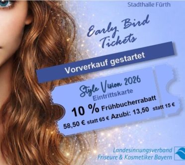 Veranstaltungsplakat für die Style Vision in Fürth am 8.11. mit halbem Frauenkopf