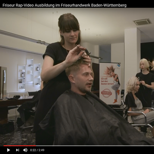 Rap-Video wirbt für Friseurberuf