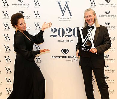 Pia Bundy und Gerhard Kopfer bei den Vienna Awards 2020