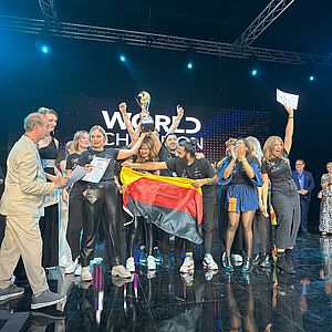 Die deutsche Delegation holte sich den WM-Titel im Team Damen. Foto: Thommy Stöber